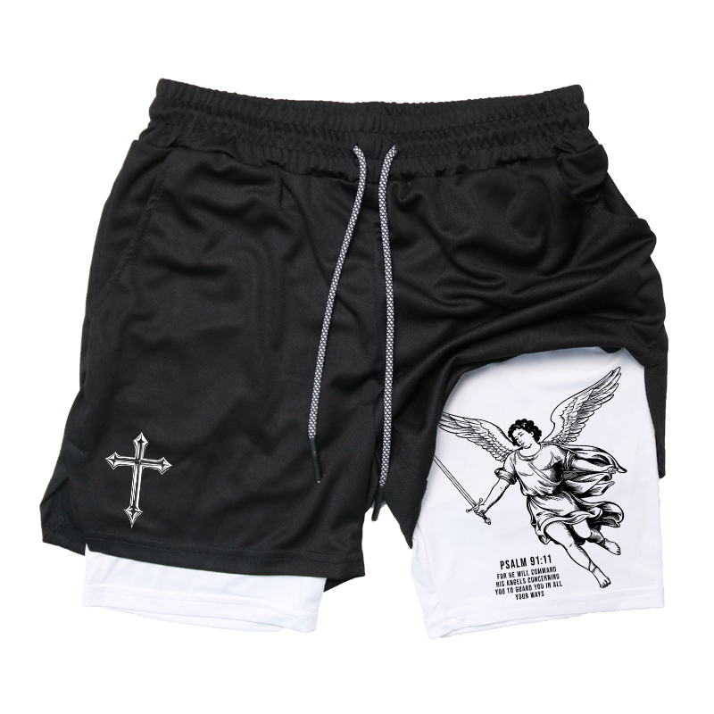Crossfit Gym - กางเกงวิ่งออกกำลังกาย Angel Cross Graphic 2 in