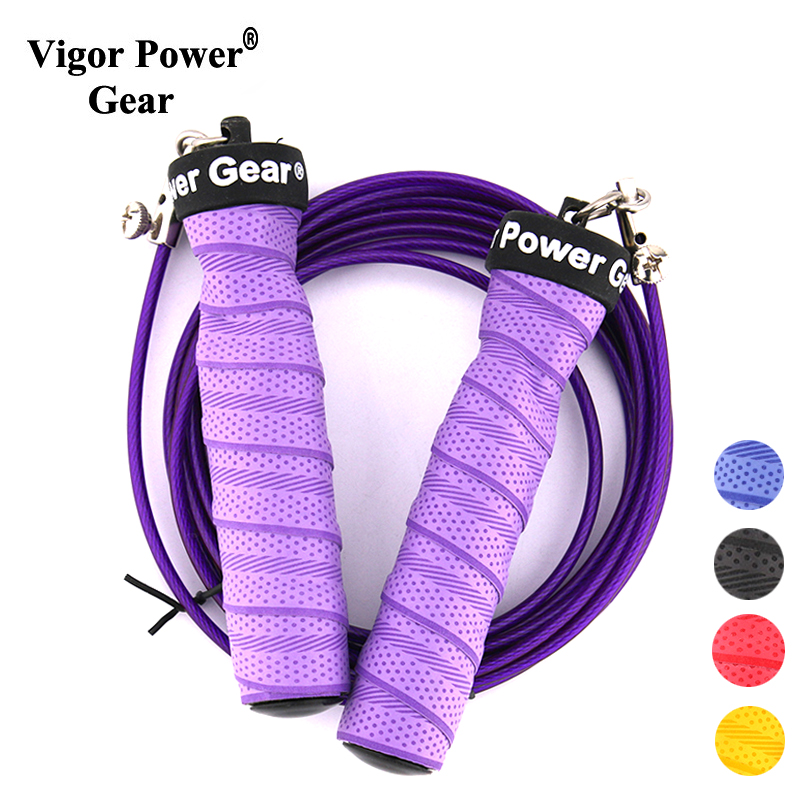 Crossfit Gear For Women - Vigor Power Gear สายปรับได้ Crossfit ข้ามเหงื่อลื่นเชือกกระโดดถ่วงน้ําหนักเชือกกระโดดความเร็ว